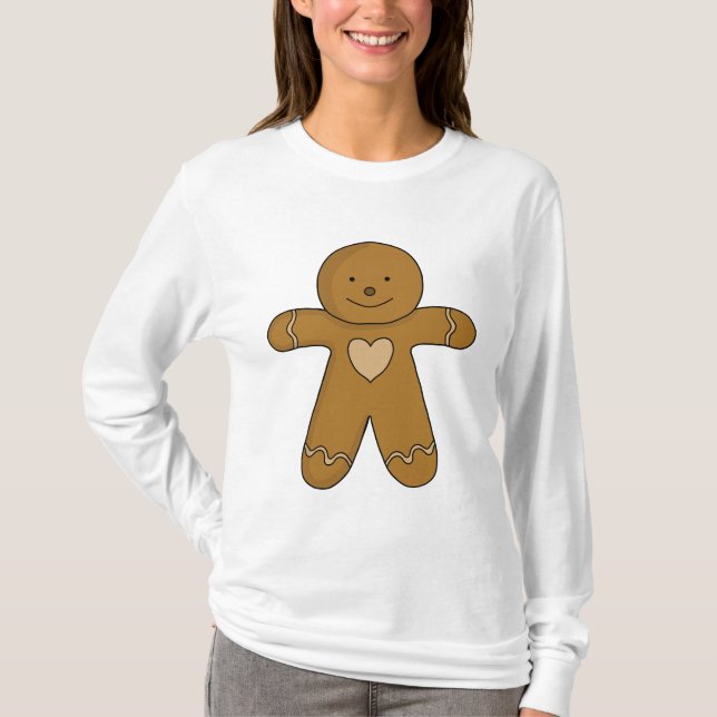 GingerBroad Man Weihnachtskost T-Shirt (Vorderseite)