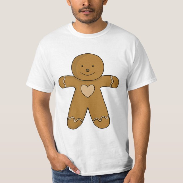 GingerBroad Man Weihnachtskost T-Shirt (Vorderseite)