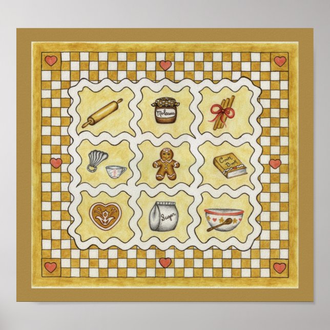 Gingerbrot Art Print Poster (Vorne)