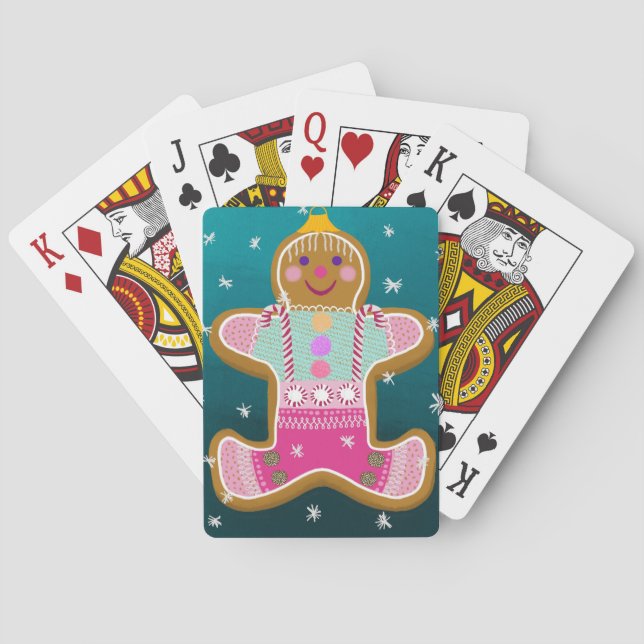 Gingerbrot Boy Playing Cards Spielkarten (Rückseite)