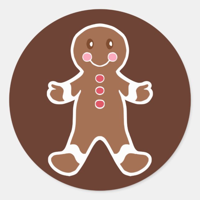 Gingerbrot Boy Stickers (Vorderseite)