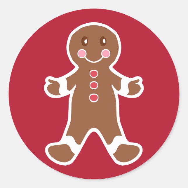 Gingerbrot Boy Stickers (Vorderseite)