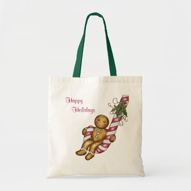 Gingerbrot Boy Tote Bag Tragetasche (Vorne)