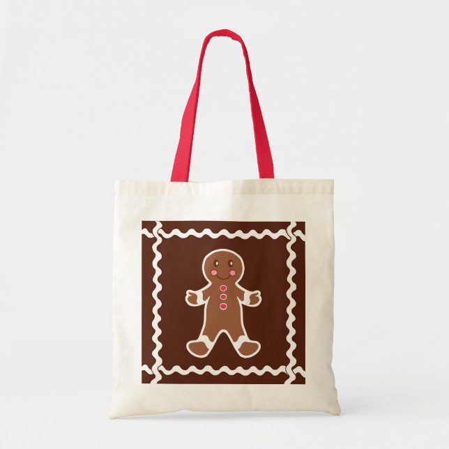Gingerbrot Boy Tote Bag Tragetasche (Vorne)