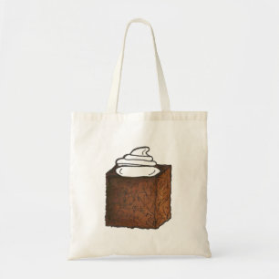 Gingerbrot Cake Slice Whipped Cream Christmas Bag Tragetasche
