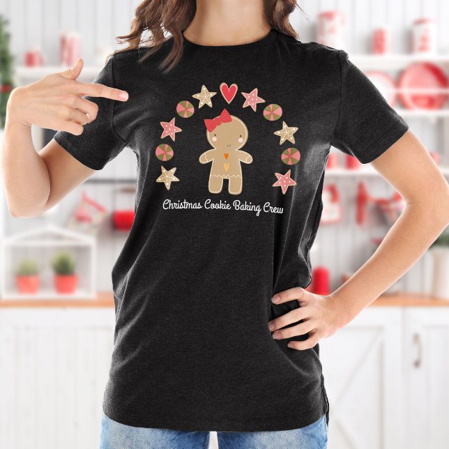 Gingerbrot Cookie Backen Crew Niedlich Girl Holida T-Shirt (Von Creator hochgeladen)