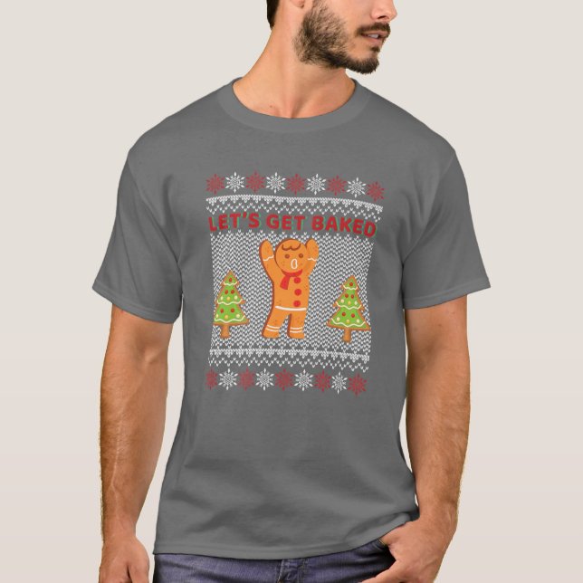 Gingerbrot Cookie Backteam Weihnachten Weihnachtsm T-Shirt (Vorderseite)