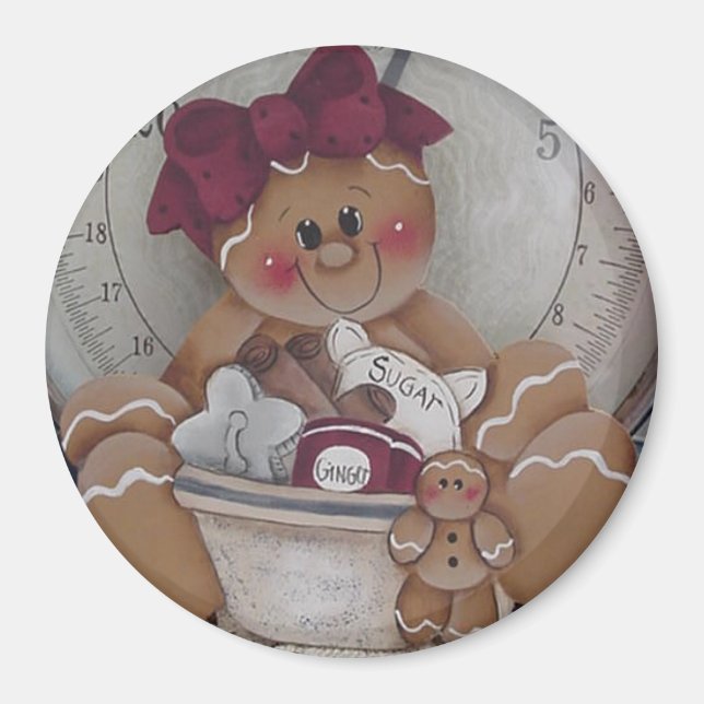 Gingerbrot Cookie Baker Magnet (Vorne)