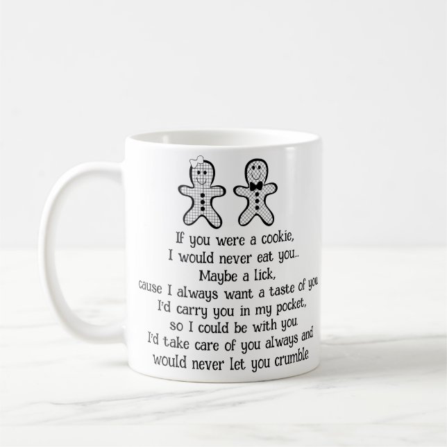 Gingerbrot Cookie Couple Liebe Tasse (Links)