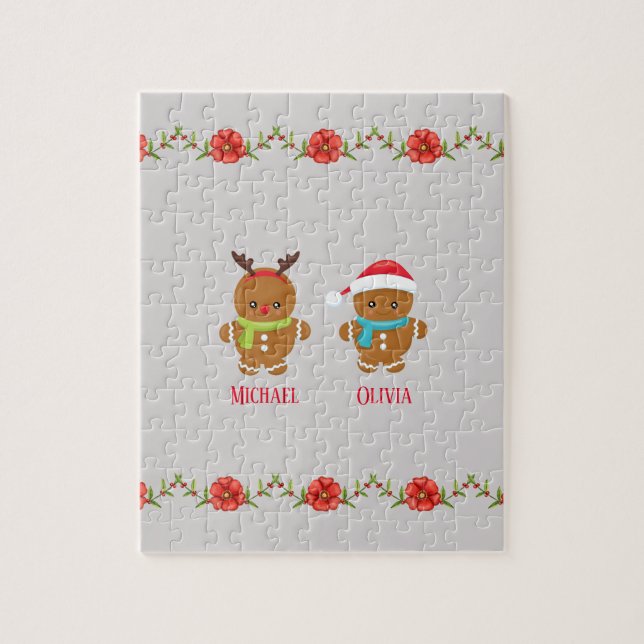 Gingerbrot Cookie Couple Puzzle (Vertikal)