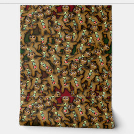 Gingerbrot Cookie Muster Tapete