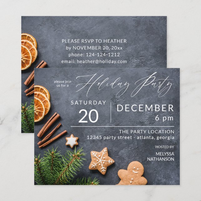Gingerbrot Cookie & Orange Holiday Party (Vorne/Hinten)