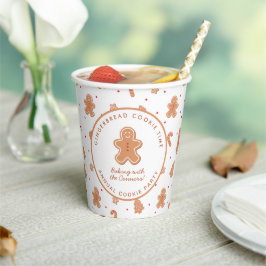 Gingerbrot Cookie Weihnachtsgebäck Party Papercup Pappbecher