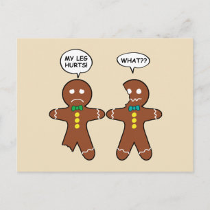 Gingerbrot Cookie Weihnachtsweihnachtsfest Spaß Be Postkarte