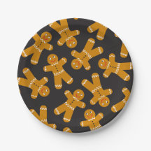 Gingerbrot Cookies auf schwarz