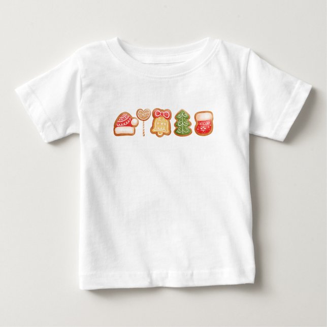 Gingerbrot Festive Cool Trendy Weihnachten Baby T-shirt (Vorderseite)