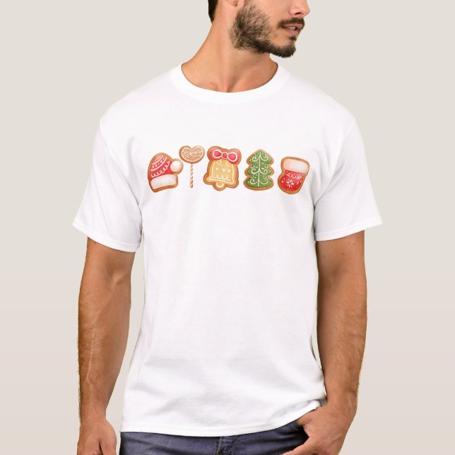 Gingerbrot Festive Cool Trendy Weihnachten T-Shirt (Vorderseite)