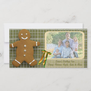 Gingerbrot Foto-Ferienkarte Feiertagskarte