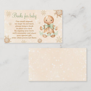 Gingerbrot Green Baby Shower Books for Baby Card Begleitkarte