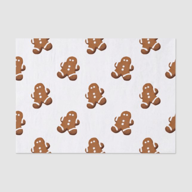 Gingerbrot Holiday Tissue Paper Seidenpapier (Vorderseite)