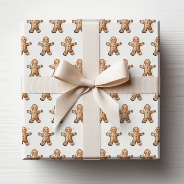 Gingerbrot Holiday Wrapping Paper Geschenkpapier (Vintage Christmas Gingerbread Cookie Holiday Wrapping Paper by Painted Paperie
)