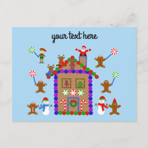 Gingerbrot House #2 Postkarte