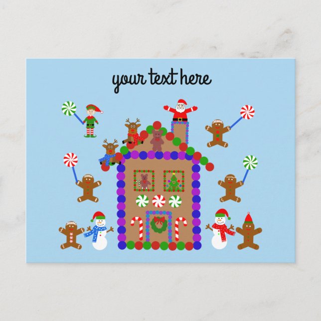 Gingerbrot House #2 Postkarte (Vorderseite)