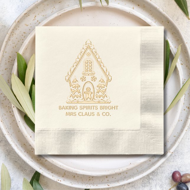 Gingerbrot House Backen Weihnachten im Unternehmen Servietten Mit Folie (Von Creator hochgeladen)