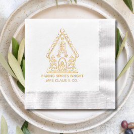 Gingerbrot House Backen Weihnachten im Unternehmen Servietten Mit Folie