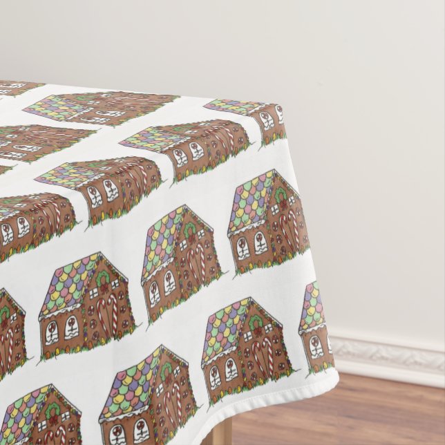 Gingerbrot House Christmas Candy Holiday Sweet Tischdecke (Beispiel)