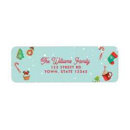 Gingerbrot House Christmas Return Address Label