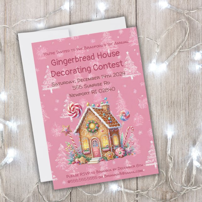 Gingerbrot House Decorating Contest Einladung (Von Creator hochgeladen)