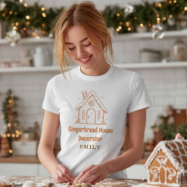 Gingerbrot House Decorator Name Weihnachten T-Shirt