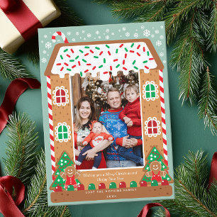 Gingerbrot House Holiday Family Foto