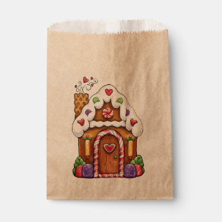Gingerbrot House Hütte Favor Bag Geschenktütchen