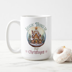 Gingerbrot House in Snow Globe Weihnachtsfeiertag Kaffeetasse