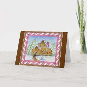 Gingerbrot House Lodge Card Feiertagskarte