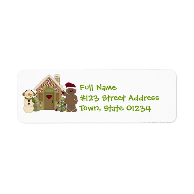 Gingerbrot House Mailing Labels (Vorne)