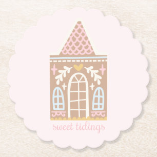 Gingerbrot House Paper Untersetzer