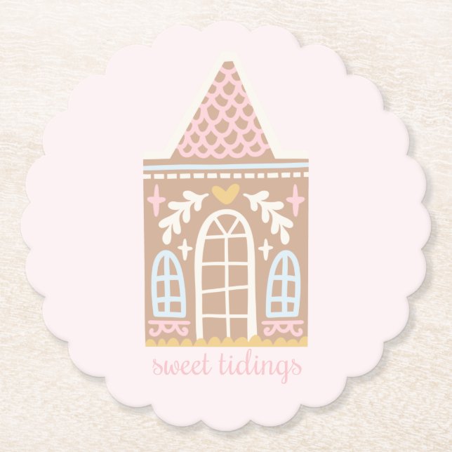 Gingerbrot House Paper Untersetzer (Vorderseite)
