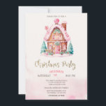Gingerbrot House Pink Weihnachten Einladung<br><div class="desc">Eine elegante Urlaubsparty mit einem Aquarellhaus auf rosa Hintergrund. Diese wunderschönen Weihnachtseinladungen sind ideal für Weihnachts-Dinner-Party Einladungen,  Feiertagsgeschenke-Austausche,  Weihnachts-Spendenaktionen,  Einladungen für den Weihnachtsball und andere Veranstaltungen,  die im Dezember stattfinden. Verwenden Sie einfach die Vorlagenfelder,  um eigene Ereignisinformationen hinzuzufügen.</div>