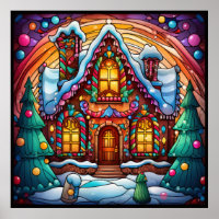 Gingerbrot House Poster