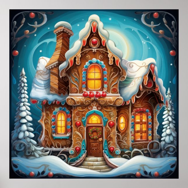Gingerbrot House Poster (Vorne)
