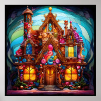 Gingerbrot House Poster