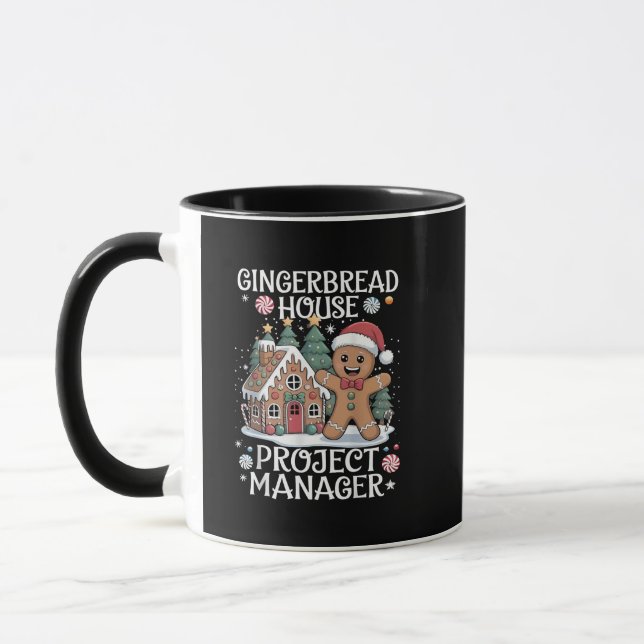 Gingerbrot House Project Manager Funny Christmas Tasse (Links)