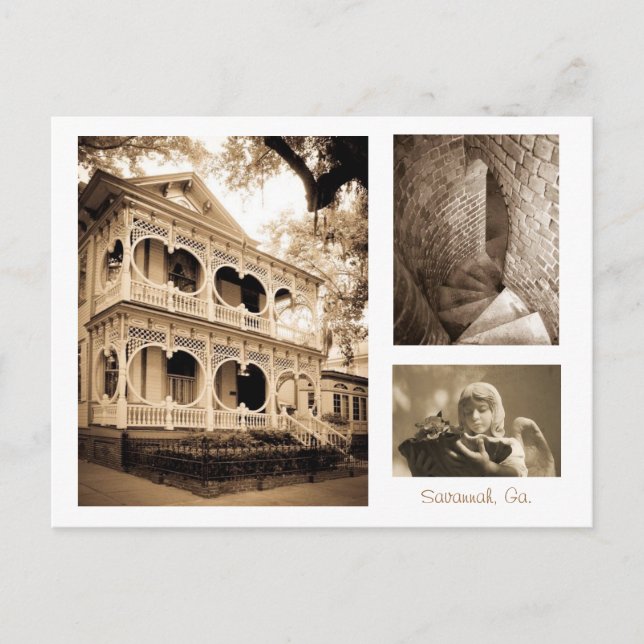 Gingerbrot House - Savannah, GA Postkarte (Vorderseite)