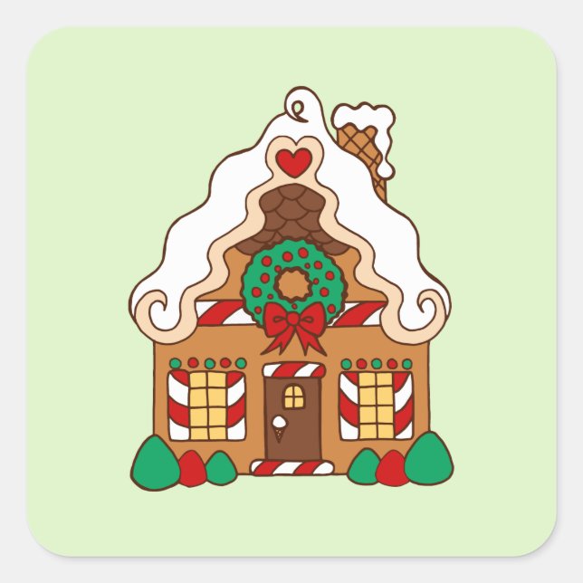 Gingerbrot House Stickers (Vorderseite)