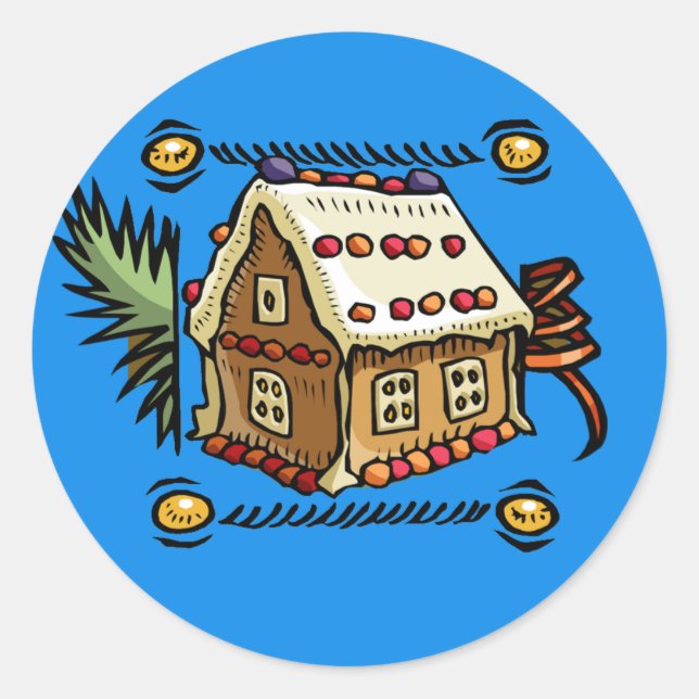 Gingerbrot House Stickers (Vorderseite)