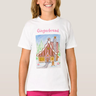 Gingerbrot House Waving Kids T - Shirt