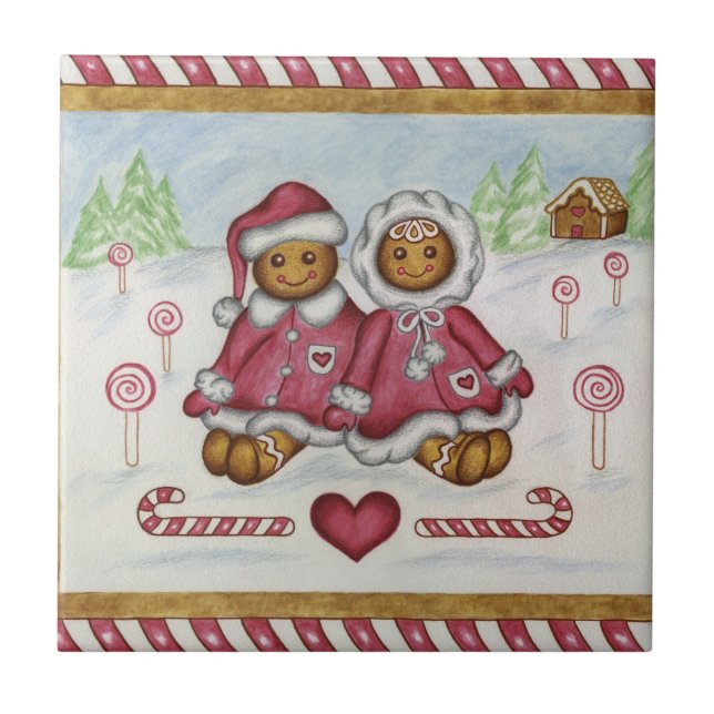 Gingerbrot Kitchen Trivet Fliese (Vorderseite)